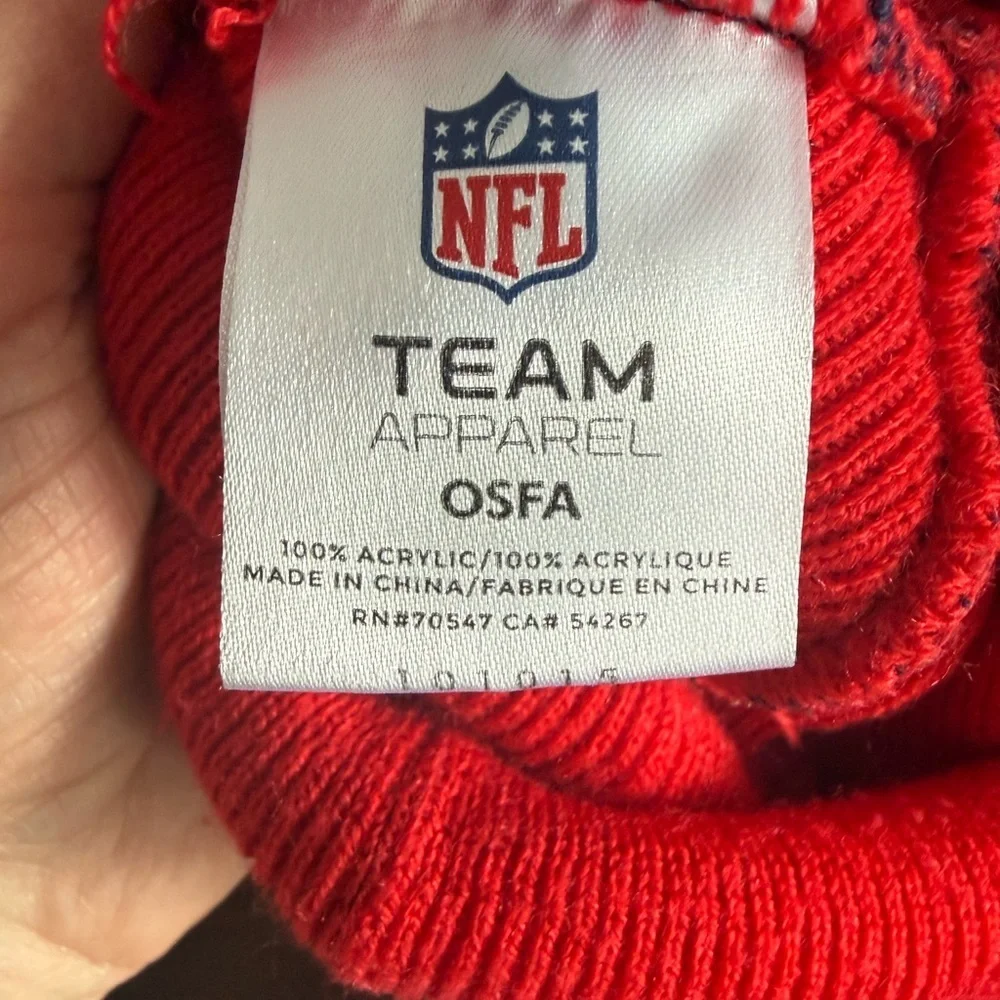NFL Patriots Kids Beanie - Navy and Red